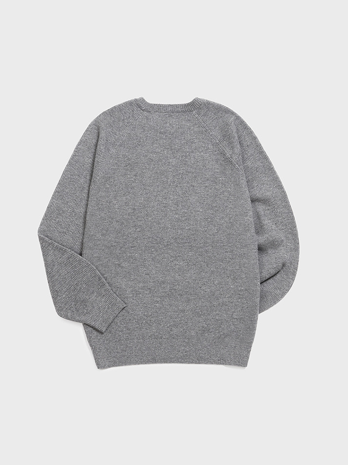 Wool Comfort Knit Sweater (Gray)