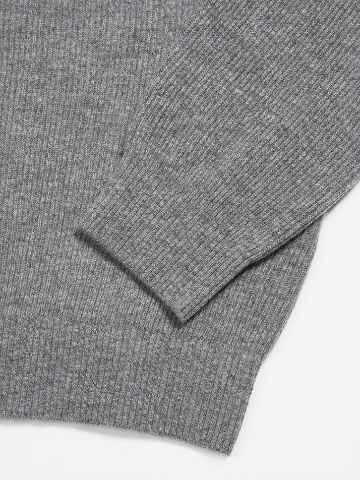 Wool Comfort Knit Sweater (Gray)