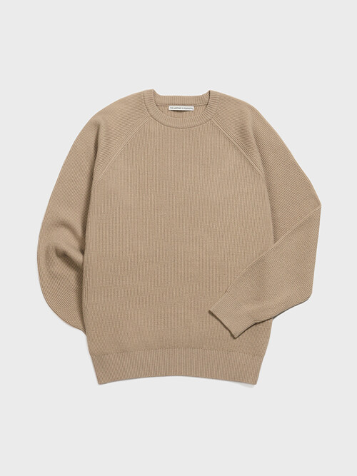 Wool Comfort Knit Sweater (Beige)