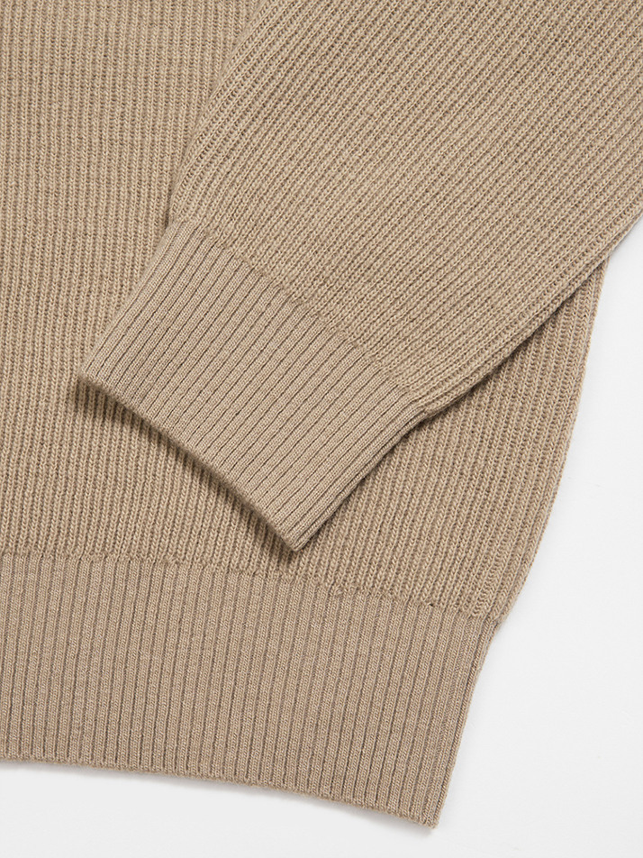 Wool Comfort Knit Sweater (Beige)