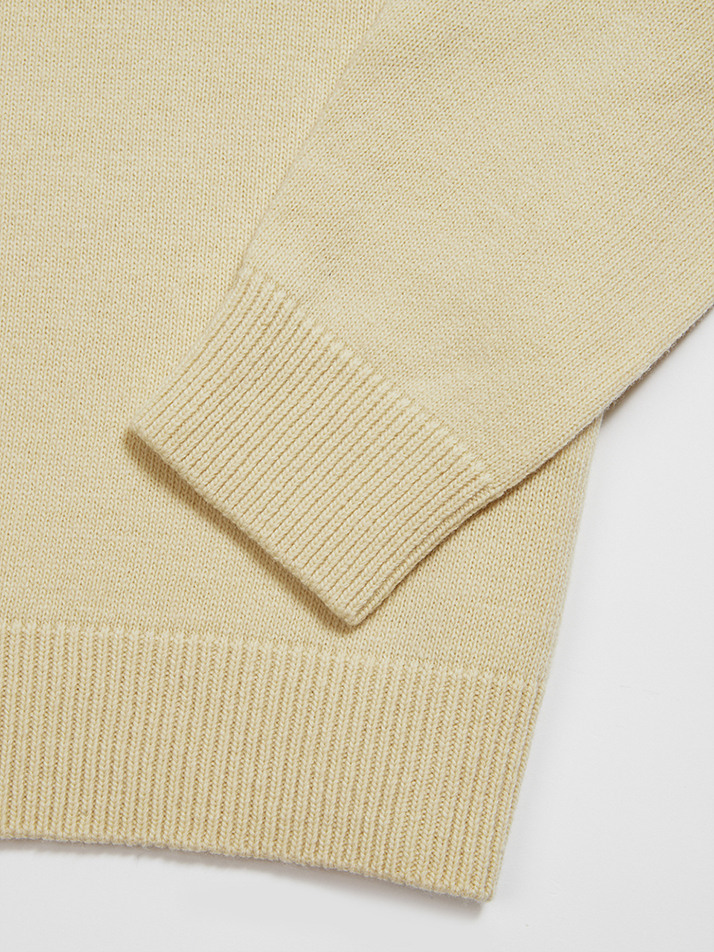 Wool Basic Knit Sweater (Cream)