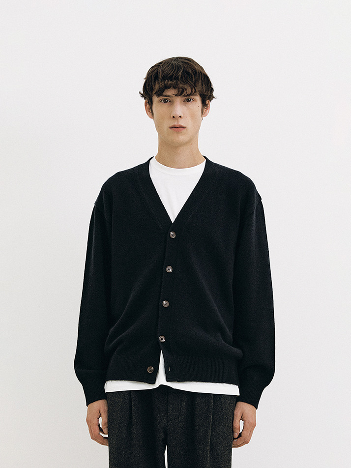 Wool Comfort Cardigan (D/Navy)