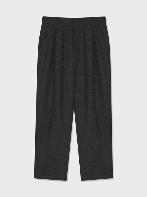 Wool Casual Pants (Charcoal)