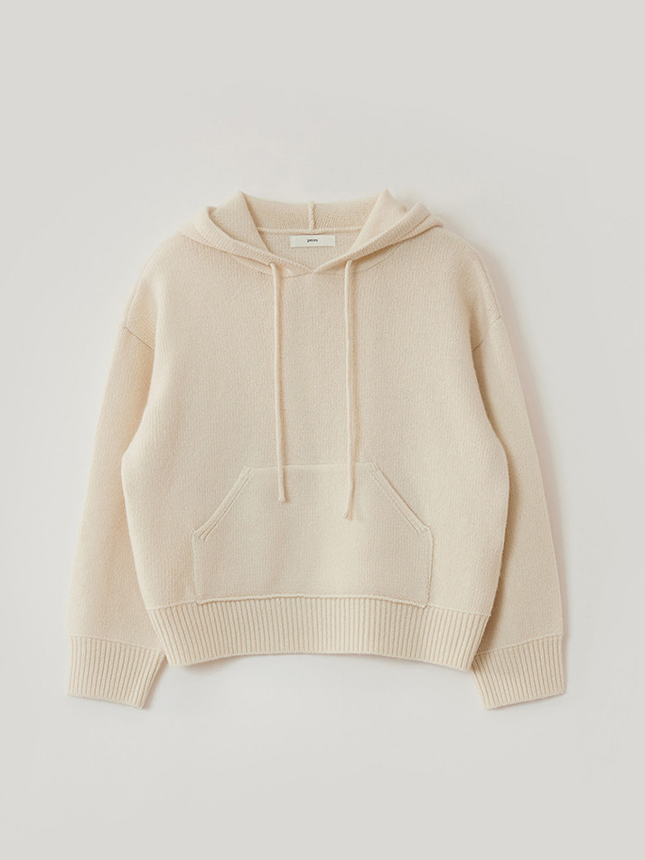 Wool Hoodie Knit (Ivory)