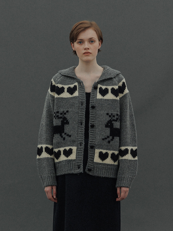 Love Wool Cardigan (Gray)
