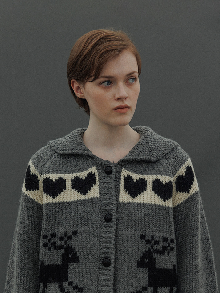 Love Wool Cardigan (Gray)
