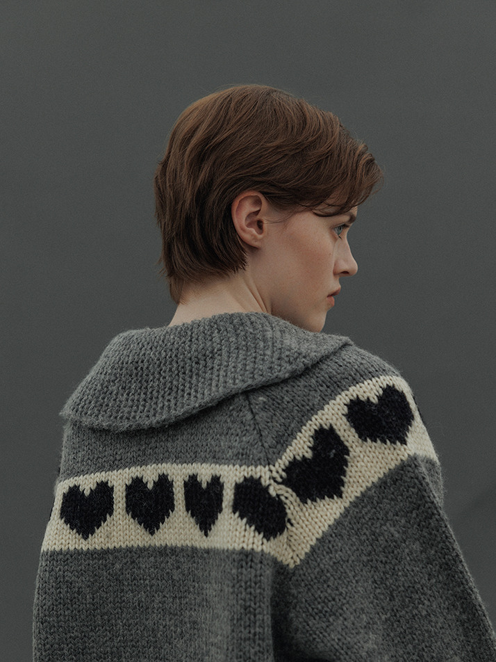 Love Wool Cardigan (Gray)