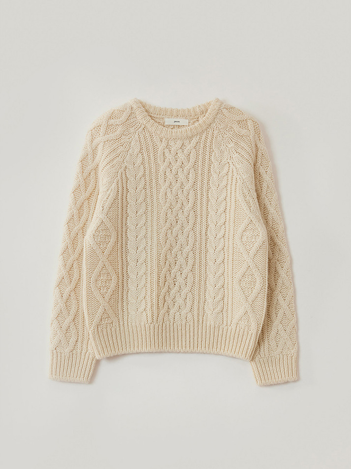 Vintage Cable Knit (Cream)