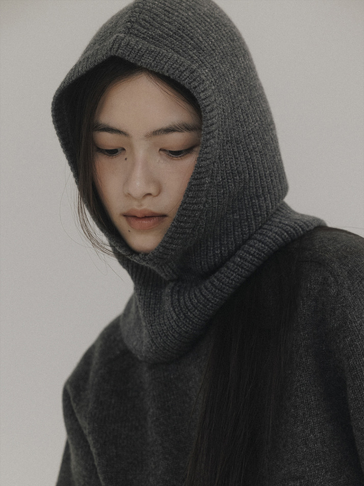 Cashmere Blended Balaclava (D/gray)