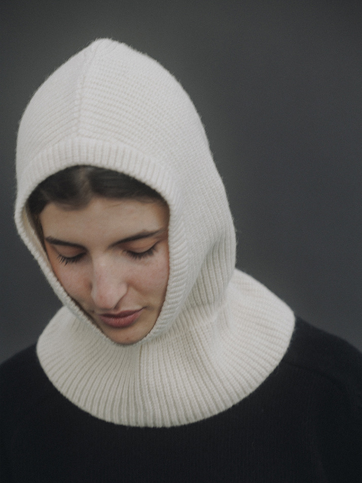 Cashmere Blended Balaclava (Ivory)