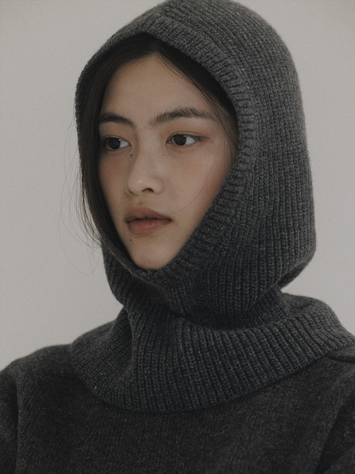 Cashmere Blended Balaclava (D/gray)