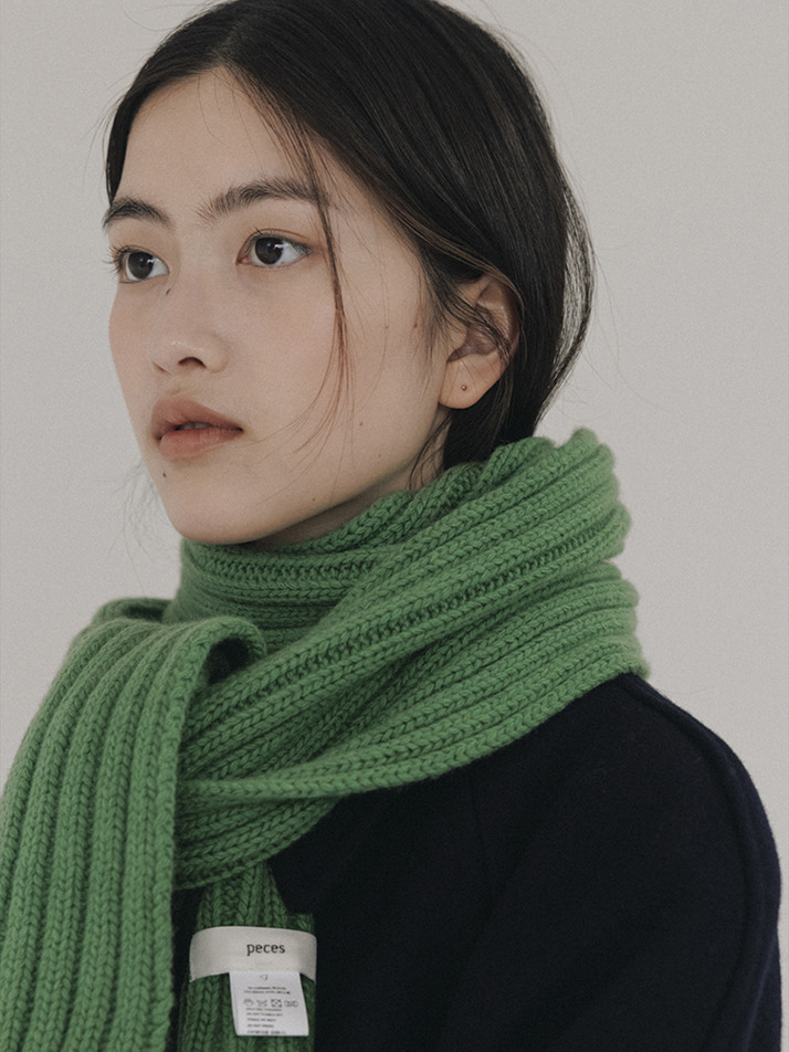 Cashmere Blended muffler (Green)