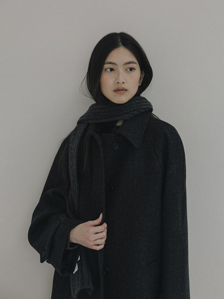 Cashmere Blended muffler (D/gray)