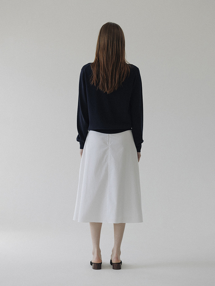 Clean cotton skirt (White)