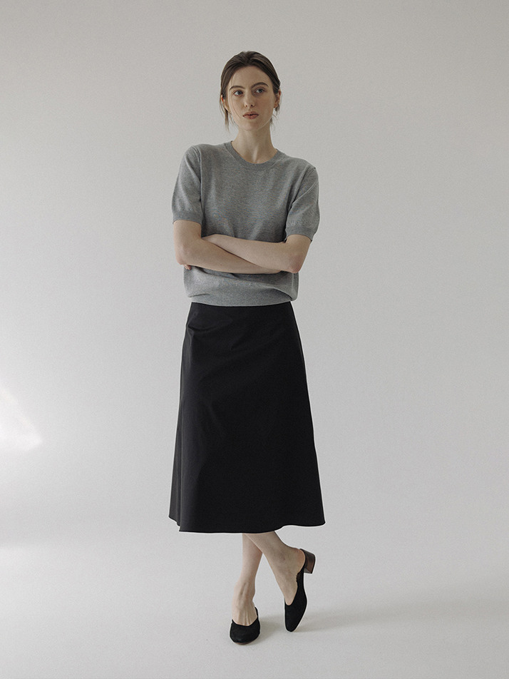 Clean cotton skirt (Black)