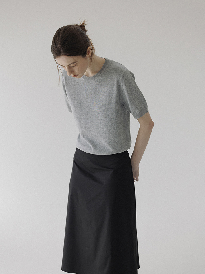 Clean cotton skirt (Black)