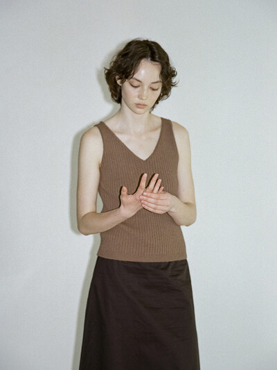 Foz Knit sleeveless (Brown)