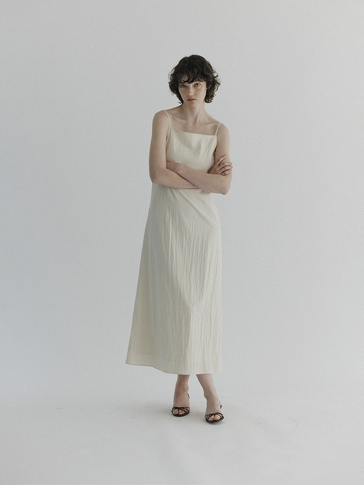 Royal slip Dress (Cream)