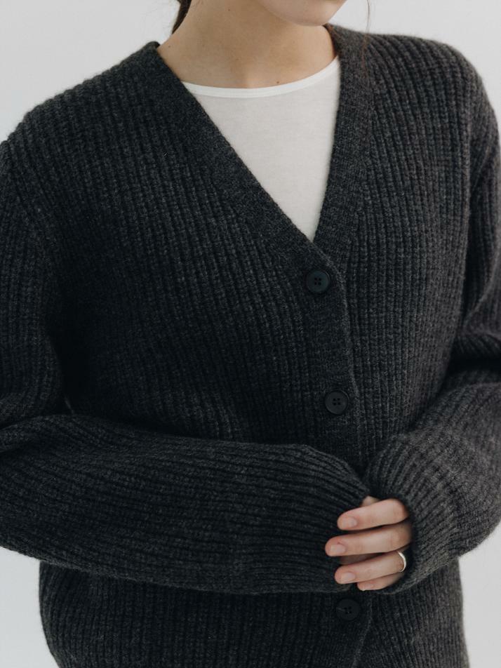 Fletcher cardigan (Charcoal)