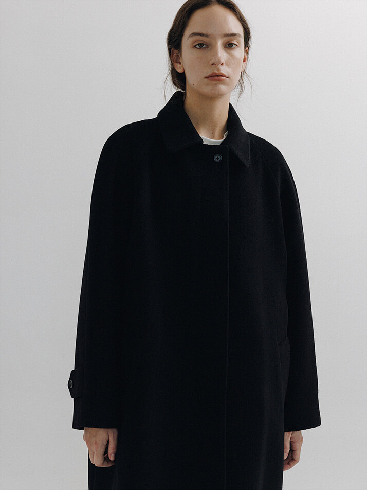 Wool Iong coat (Black)