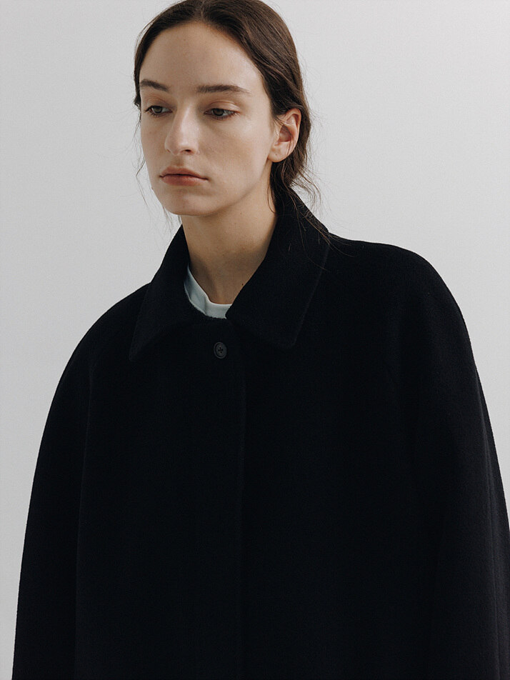 Wool Iong coat (Black)