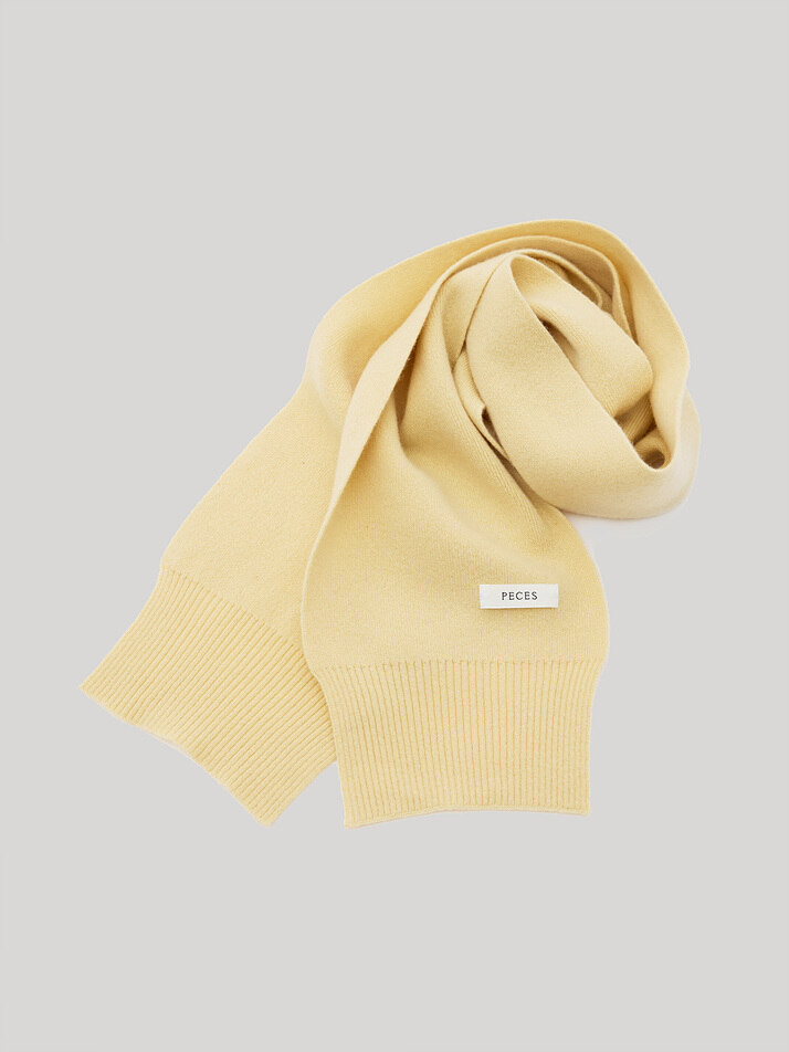 Cashmere Blended Long Scarf (Butter)