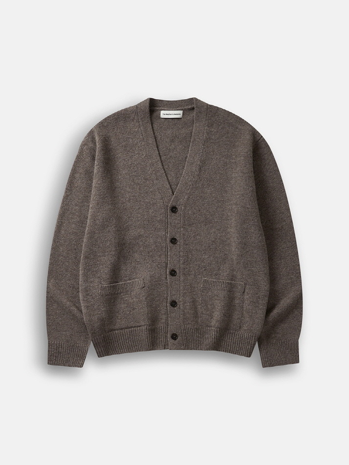 Comfort Lambs Wool Cardigan (Taupe)