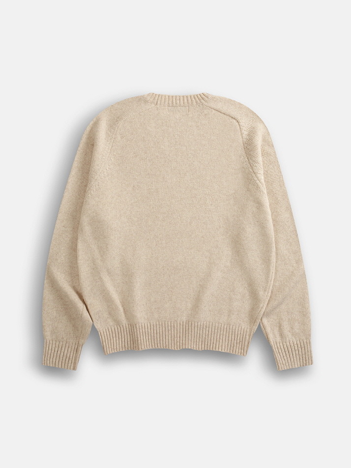 Saddle Wool Knit Sweater (Otameal)