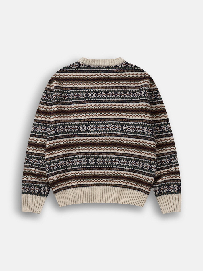 Wool Fairisle Sweater (Ivory)