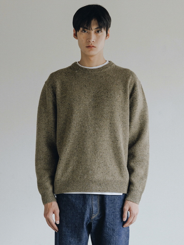 Harbour Wool Knit Sweater (Khaki)