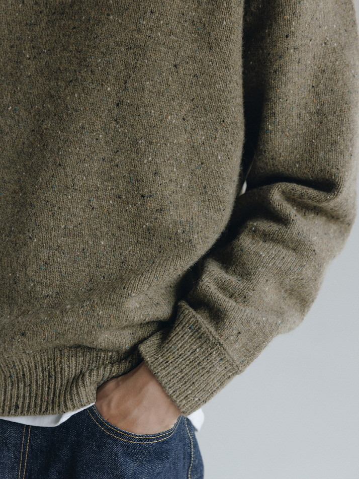 Harbour Wool Knit Sweater (Khaki)