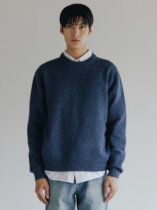 Harbour Wool Knit Sweater (Blue)