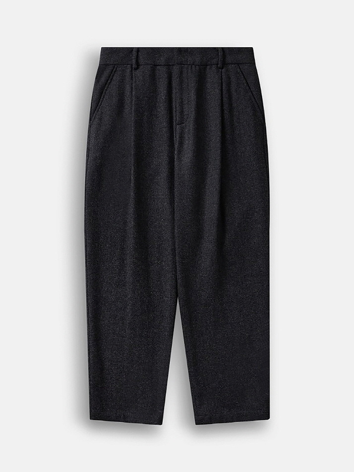 Wool Tapered Pants (Charcoal)