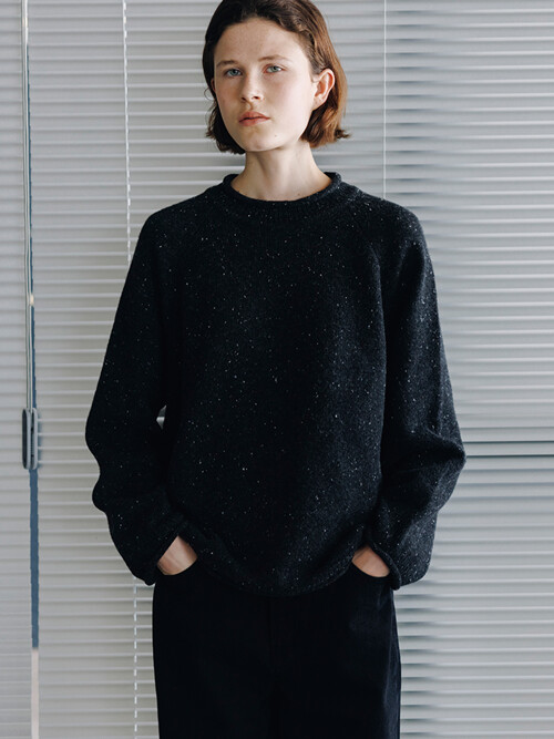 Nep wool sweater (Charcoal)