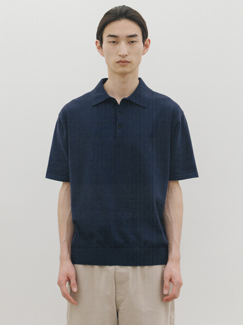 Park Summer Collar Knit (Navy)