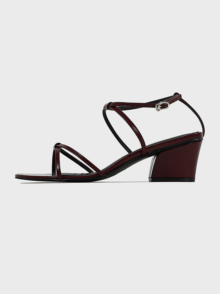 Thin Strap Sandals_Burgundy