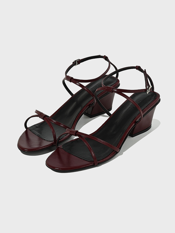 Thin Strap Sandals_Burgundy