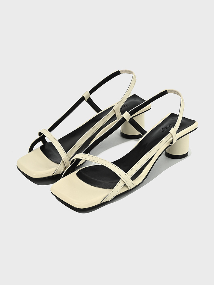 Square Toe Sandals_Ivory