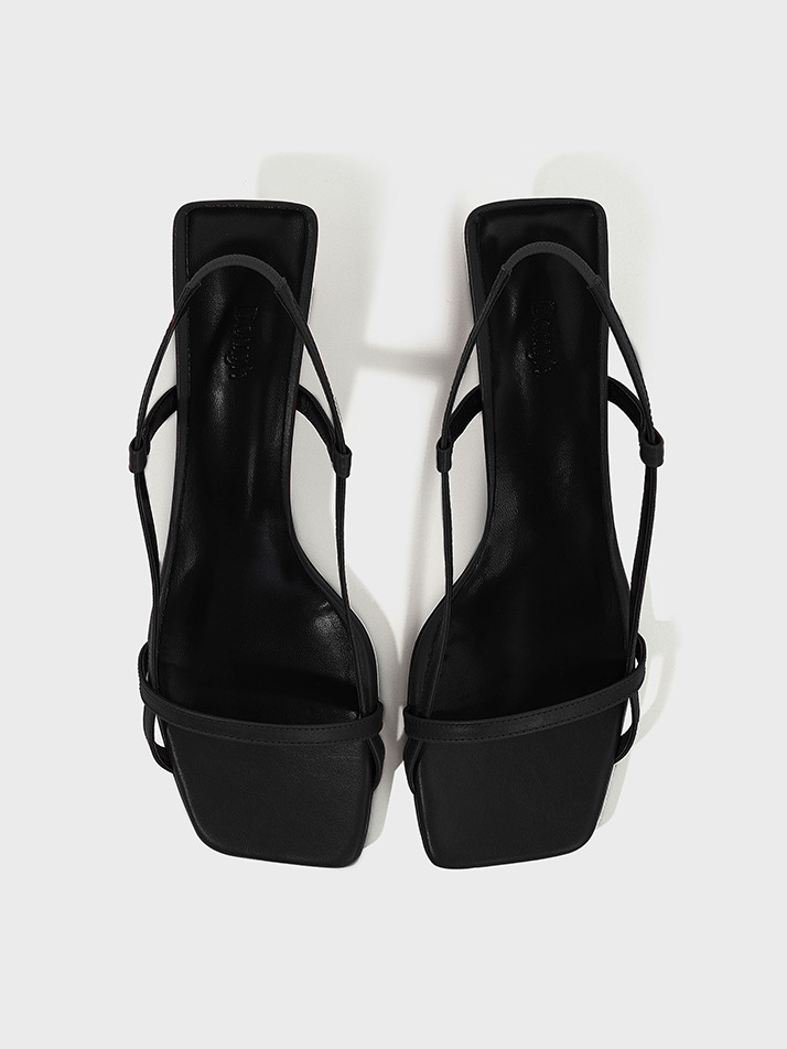 Square Toe Sandals_Black