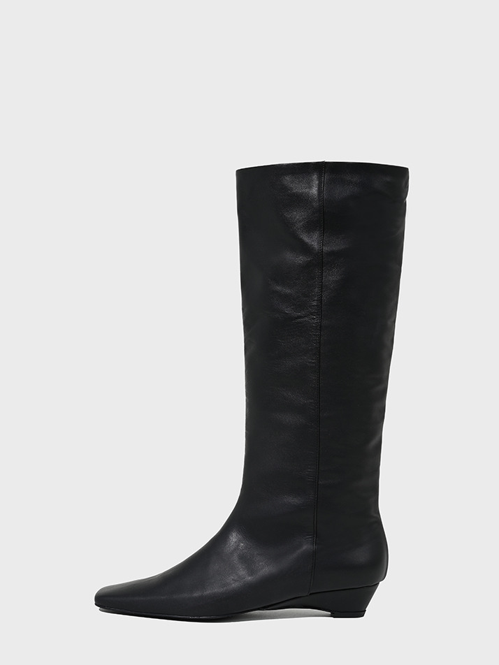 Classic Wedge Long Boots_Black