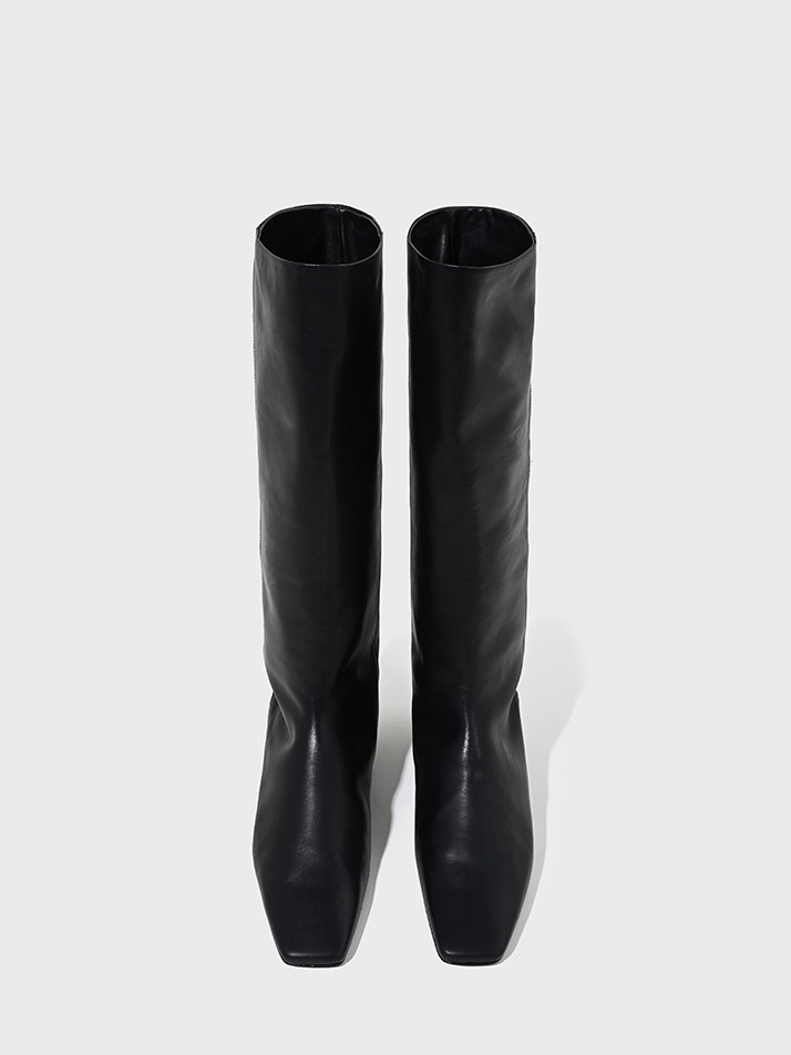 Classic Wedge Long Boots_Black