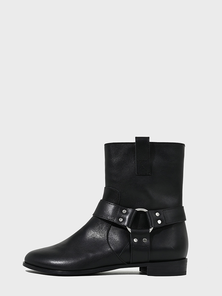 Classic Harness Boots_Black Leather