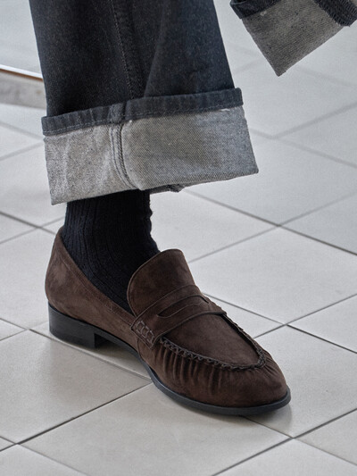 Dumpling Loafer_Brown Suede