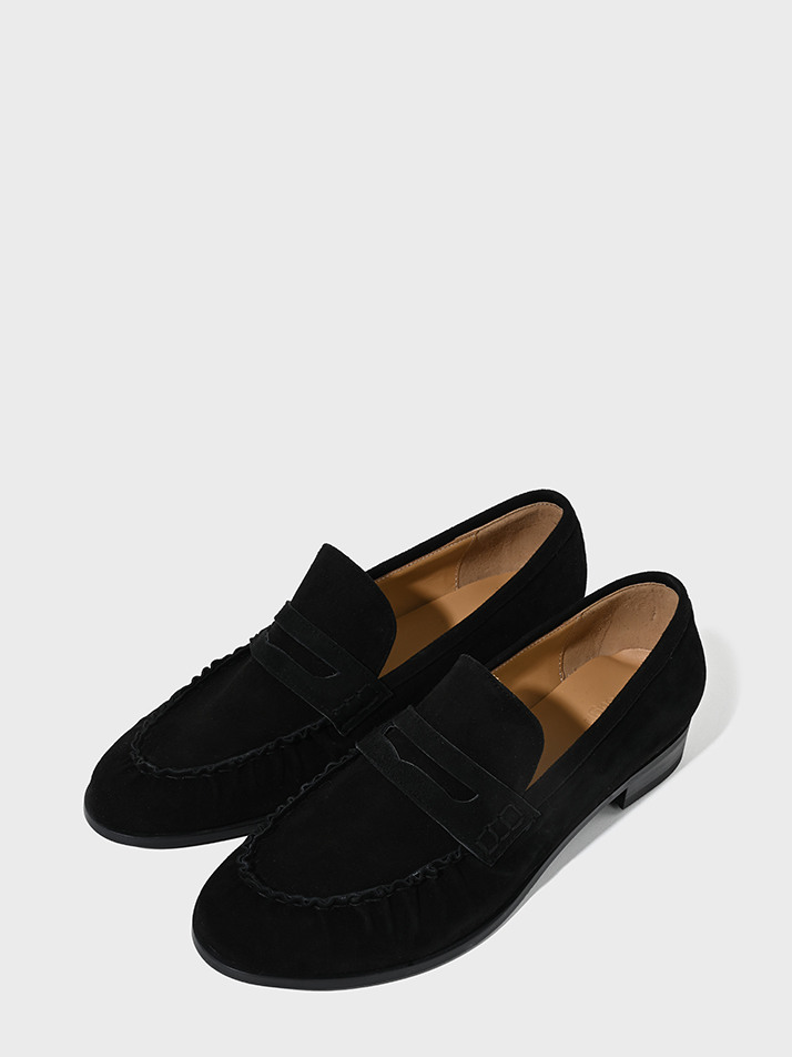 Dumpling Loafer_Black Suede