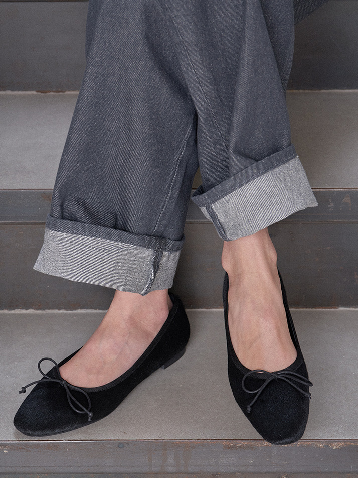 Miel Ballet Flat _Calf Hair