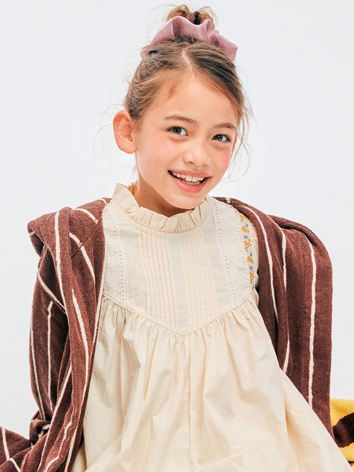 테리 키즈 로브 Terry Kids Robe Brown Ivory