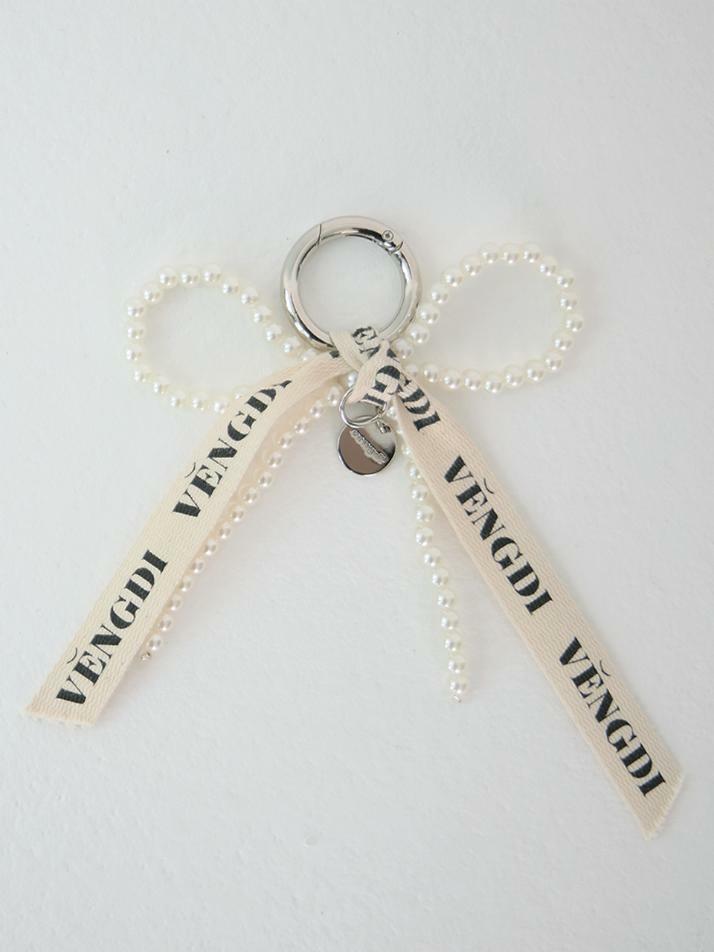 벵디 리본 참 (아이보리)