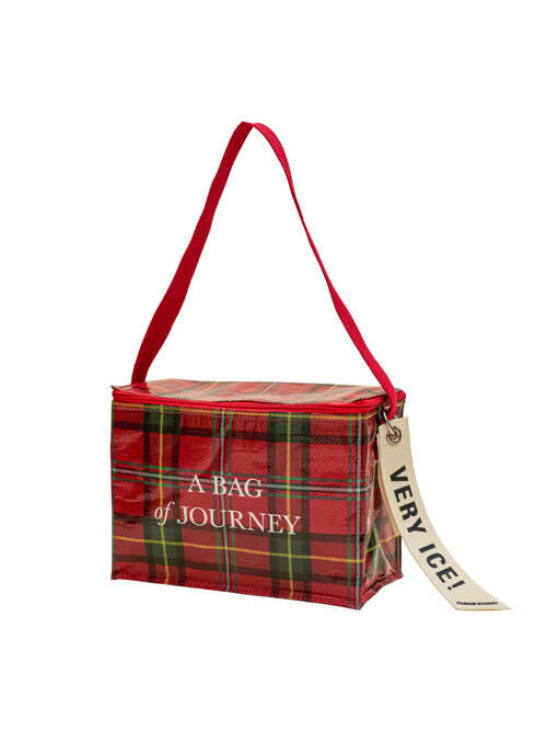 타탄 보온보냉백 (레드)