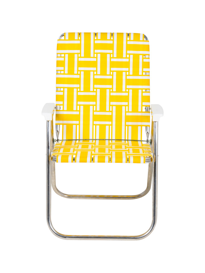 [Lawn Chair USA] 론체어 클래식 Yellow & White DUW2828