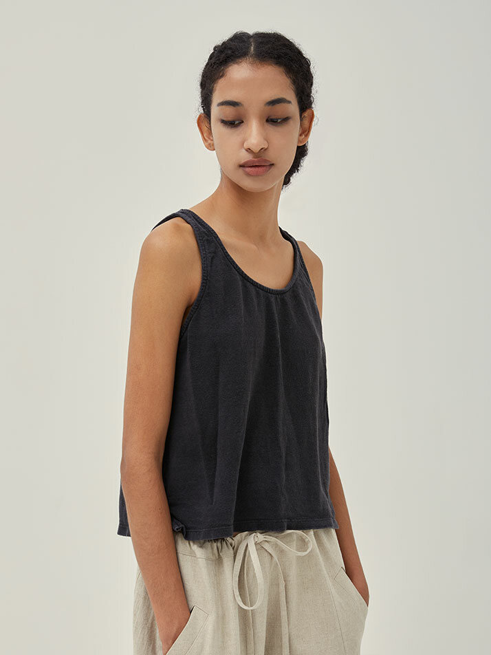 100% HEMP CROPPED TANK